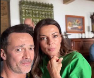 Barwy szczęścia na planie. Kasia (Katarzyna Glinka), Mariusz (Rafał Cieszyński)