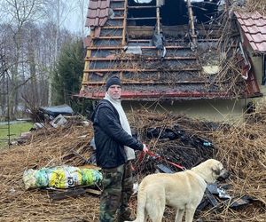 W jednej chwili stracił dorobek całego życia! Z płomieni uratował tylko psa