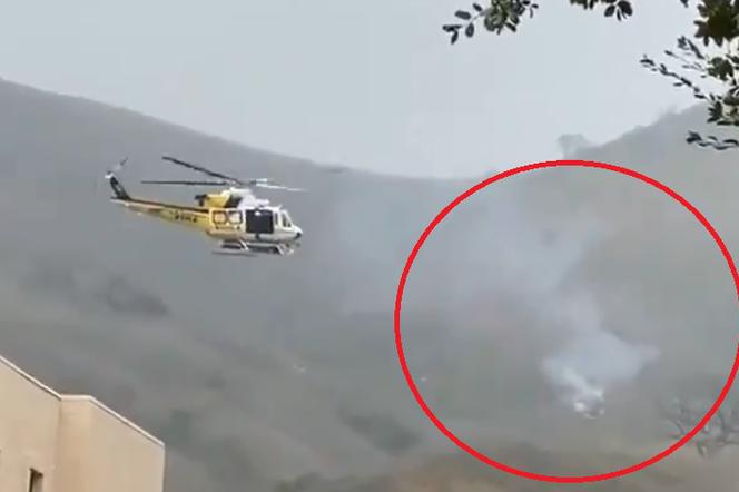 Wideo z miejsca katastrofy helikoptera Kobe Bryanta
