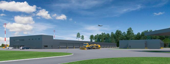 Wizualizacja zaplecza technicznego na Katowice Airport