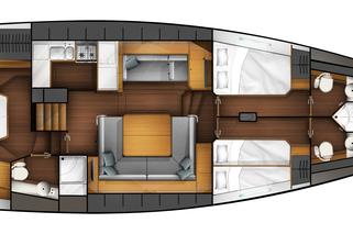 Wauquiez/Wauquiez PS 58 layout 3 cabins (owner aft)