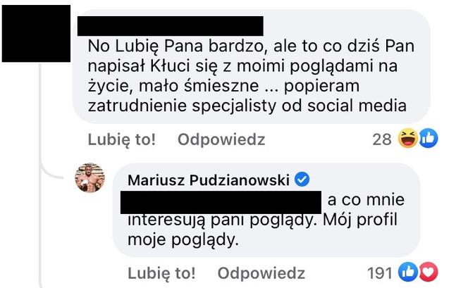 Mariusz Pudzianowski do fanki