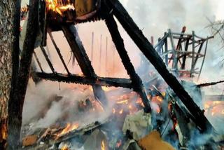 Dramat w Łódzkiem: Koń spłonął żywcem w ogromnym pożarze ośrodka wypoczynkowego! [FOTO] 