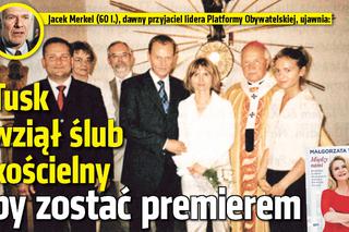 Współzałożyciel partii PO zdradza: Donald Tusk wziął ślub kościelny by zostać premierem