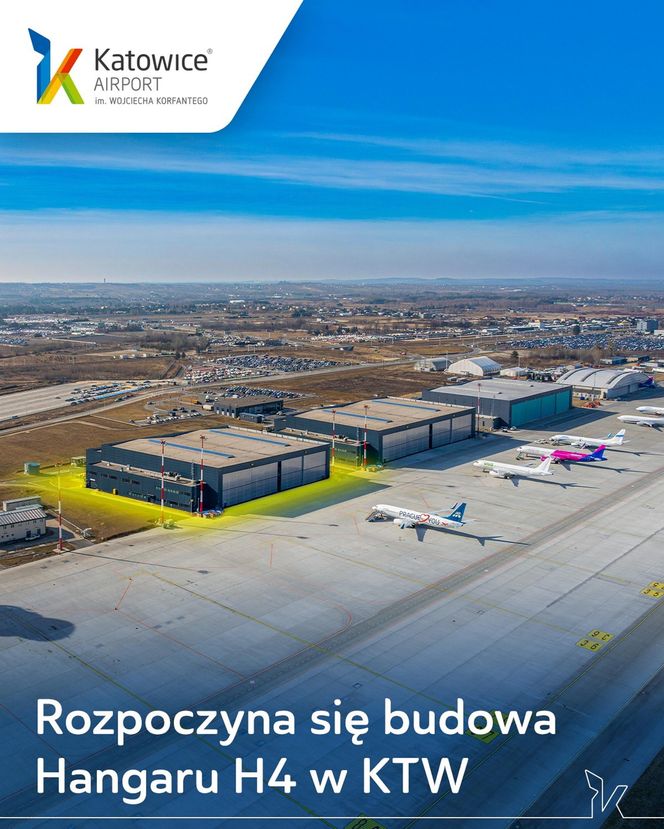 Katowice. Na lotnisku rozpoczyna się budowa 4. hangaru. Trafią tam m.in. boeingi i airbusy 