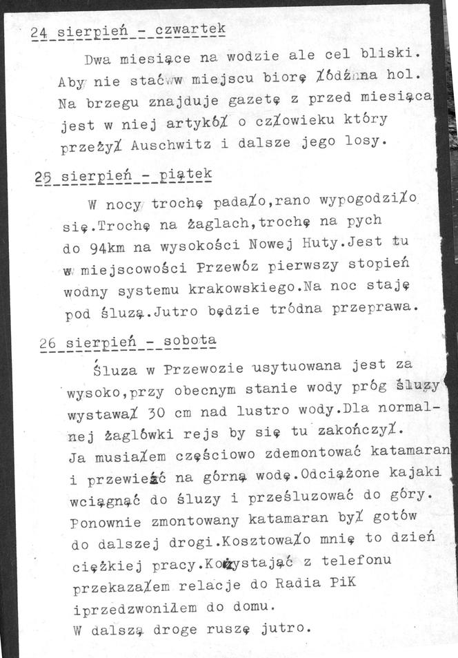 Wojciech Kalinowski - Rejs Pamięci wyzwolenia niemieckich obozów koncentracyjnych