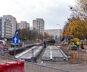 Budowa tramwaju na Stegny w Warszawie