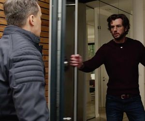 M jak miłość, odcinek 1860, kulisy serialu: Jakub (Krzysztof Kwiatkowski), Mariusz (Mateusz Mosiewicz) 