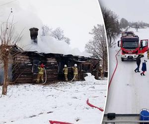 Radzyń Podlaski. 57-latek spalił swój dom. Chciał rozpalić w piecu benzyną