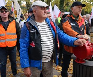 Protest hutników w Warszawie (23.10.2024)