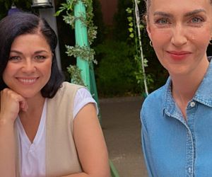 M jak miłość nowy sezon. Kinga (Katarzyna Cichopek), Viola (Magdalena Waligórska) na planie