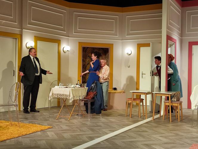 Spektakl "Prezent urodzinowy" w Teatrze Żeromskiego w Kielcach - próba
