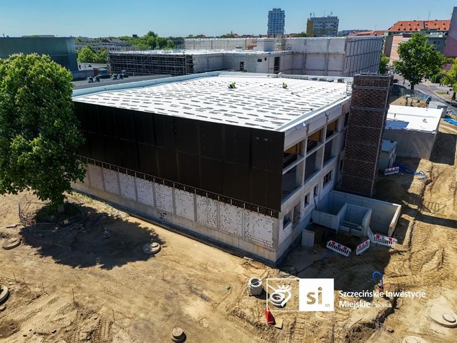 Postępy na budowie Szczecińskiego Domu Sportu - maj 2025