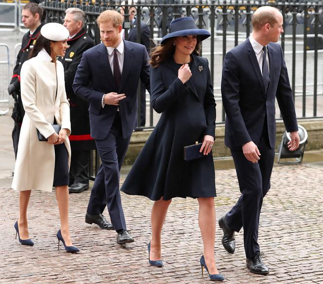 Meghan Markle, książę Harry, księżna Kate i książę William