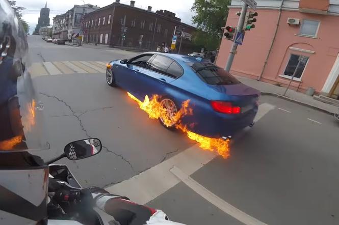 pożar BMW M5