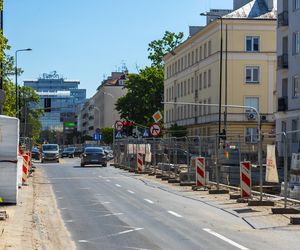 Tramwaj na Rakowieckiej w budowie