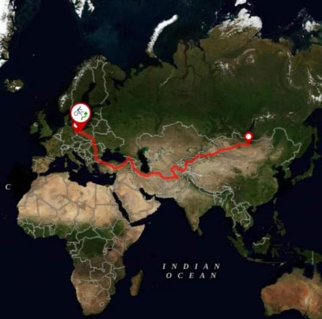 Rowerem z Poznania do Mongolii 