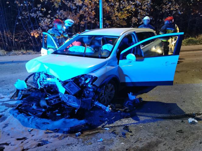 Wypadek przy ul. Bartąskiej w Olsztynie