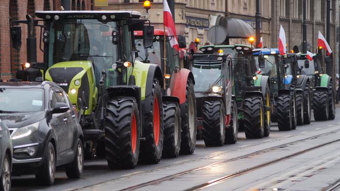 Strajk rolników w Bydgoszczy [ZDJĘIA]