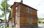 Drewniany zabytkowy dom w centrum Białegostoku. To część Kwartału Kaczorowskiego przy ul. Mazowieckiej
