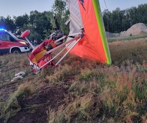 Motolotnia runęła na ziemię. Pilot w stanie ciężkim