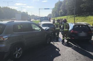 Wypadek na autostradzie A4 w Mysłowicach