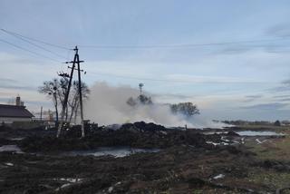 Pożąr składowiska opon w Raciniewie