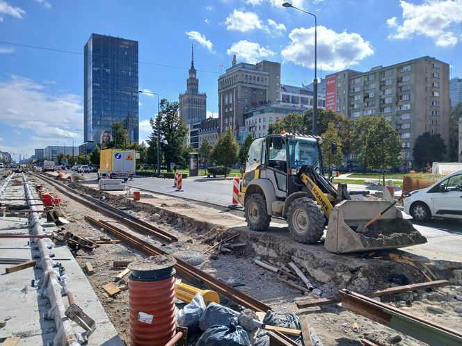 Przebudowa torowiska tramwajowego na ul. Marszałkowskiej w Warszawie