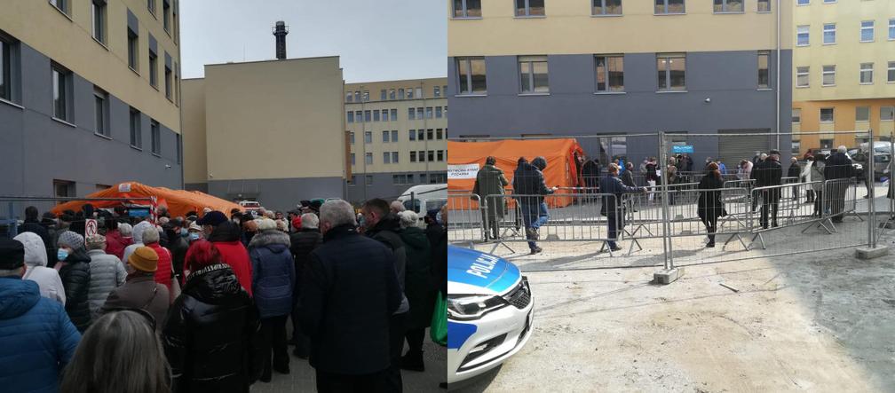 Poznań: Policja INTERWENIOWAŁA przed punktem szczepień! 