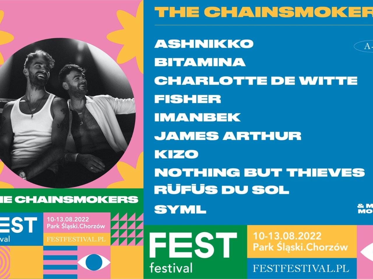 The Chainsmokers na FEST Festival 2022! Kiedy wystąpi hitowy duet? [DATA, BILETY]