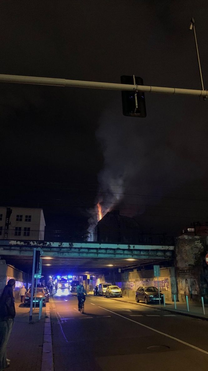 Pożar kamienicy w centrum Katowic