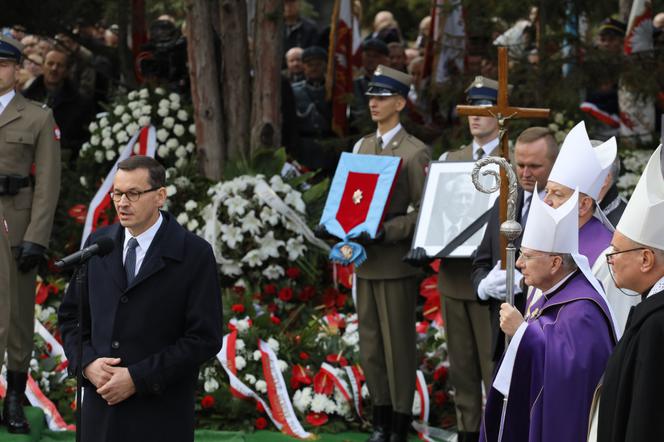 Pogrzeb marszałka seniora Kornela Morawieckiego na Powązkach Wojskowych