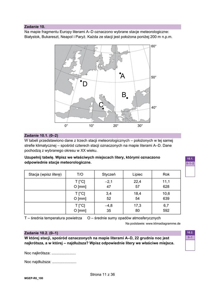 Matura rozszerzona geografia 2024 - ARKUSZE CKE