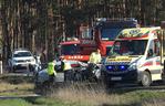 Przerażający wypadek w Gorzeniu. W wyniku zderzenia osobówki z busem do szpitala trafiło 6 osób