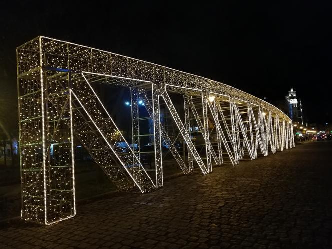 Iluminacja mostu na Chwaliszewie