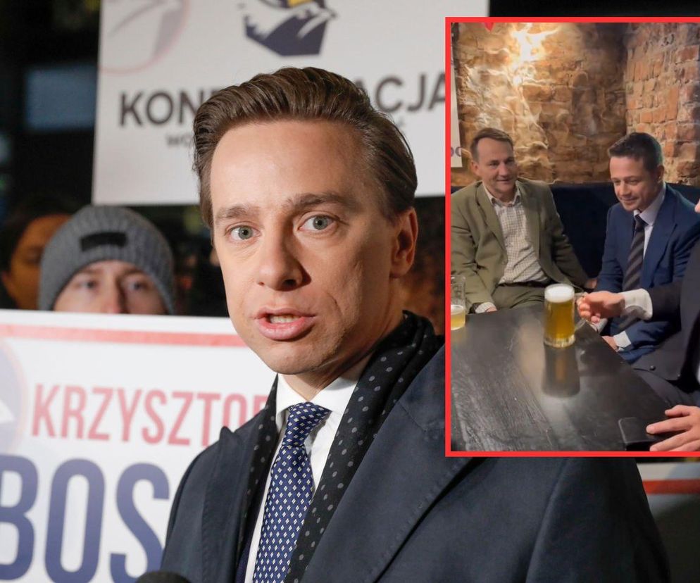 Bosak: Spotkanie Mentzena z Trzaskowskim i Sikorskim w pubie to był błąd