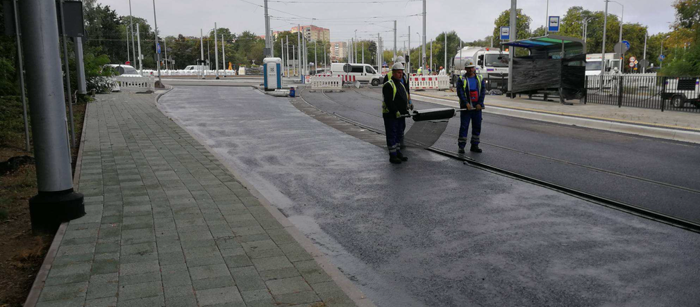 Postępy prac na budowie ul. Arkońskiej