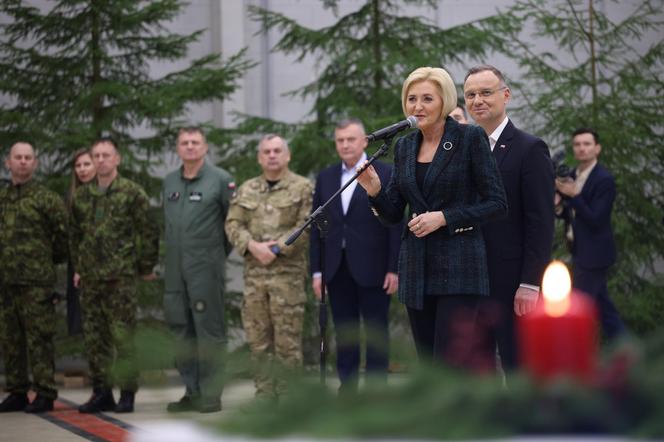 Andrzej Duda w Bazie Lotniczej w Amari