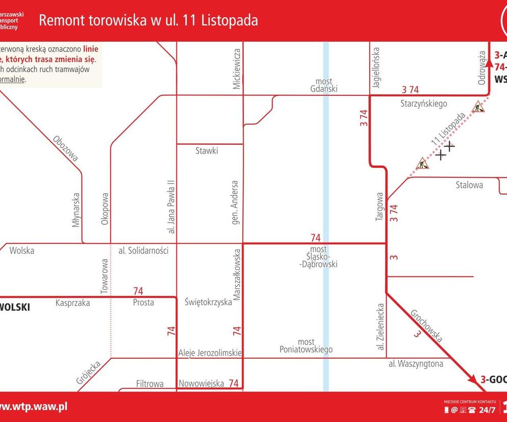Remont na 11 Listopada