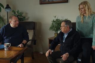 M jak miłość, odcinek 1724. Tadeusz (Bartłomiej Nowosielski), Jagoda (Katarzyna Kołeczek), Józef Modry (Stefan Friedmann) 