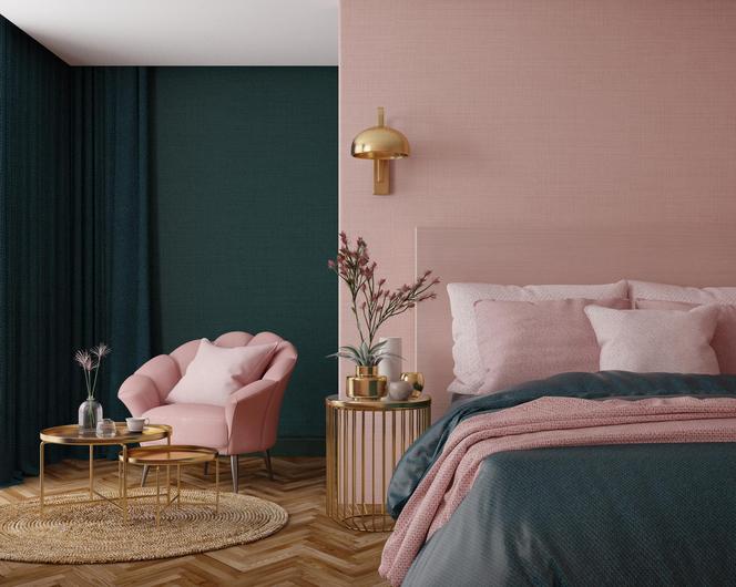 Różowy pokój - urocze i nowoczesne wnętrze