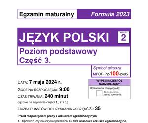 Matura 2024: polski. Arkusze CKE i odpowiedzi. Poziom podstawowy [Formuła 2023]