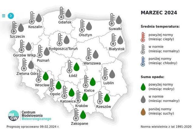 Prognoza długoterminowa dla Podkarpacia do wakacji