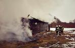 Pożar drewnianego budynku w Majdanie Sieniawskim. Z chaty pozostały zgliszcza