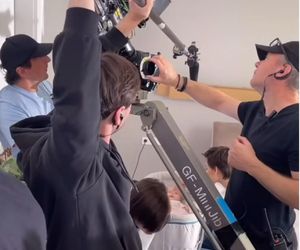 Na dobre i na złe nowy sezon. Kubuś (Wiktor Trojan), Blanka (Pola Gonciarz), Nina (Rita Sobocińska) na planie