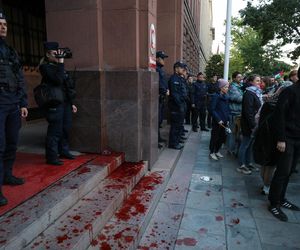 Manifestacja przed siedzibą MSZ w Warszawie (2.10.2025)