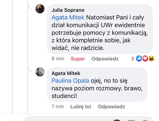 Konflikt na Uniwersytecie Wrocławskim. Studenci i wykładowcy "rozmawiają" sobie za pomocą wpisów na Facebooku