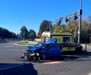 Wypadek na skrzyżowaniu ulic Limanowskiego i Maratońskiej