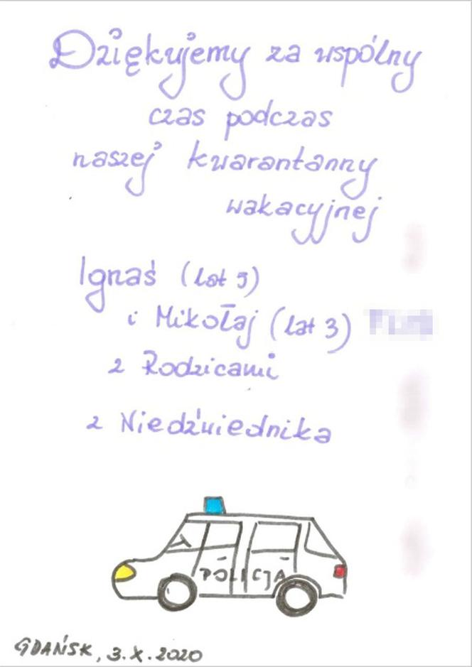 Mają 3 i 5 lat. Trafili na kwarantannę. Ten gest dzieci z Gdańska wzruszy każdego