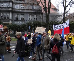 Protest przeciwko CPK w Katowicach